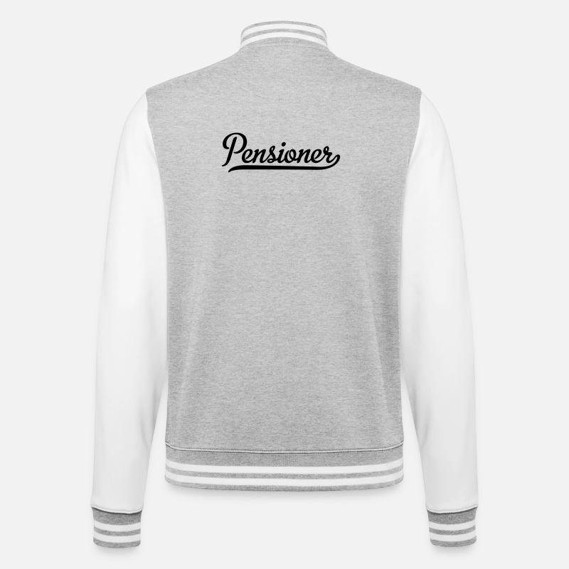 pensioner - College Sweat Jacket - heather grey/white