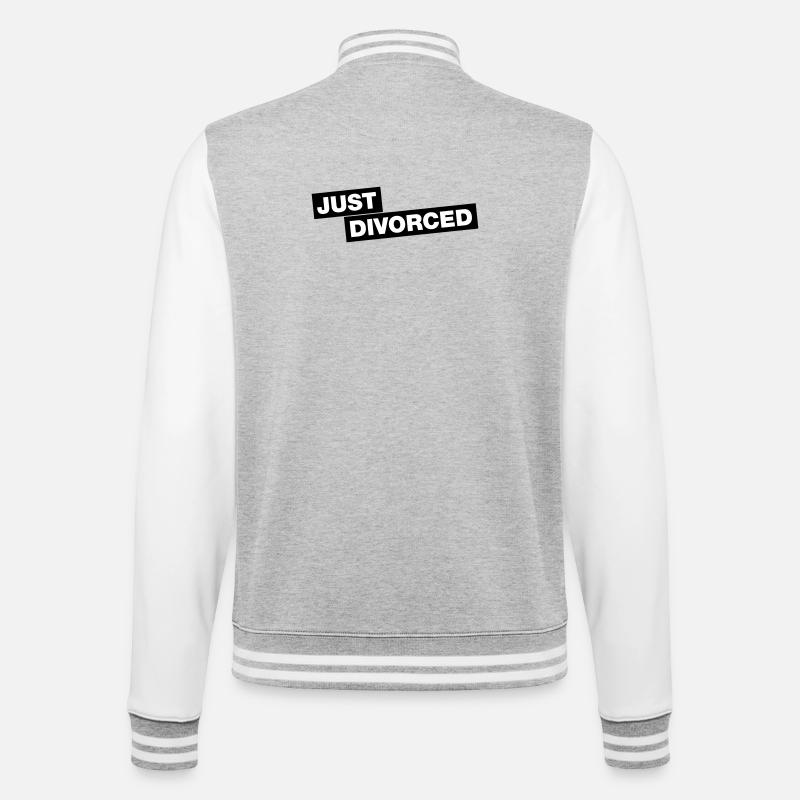 Just divorced - College Sweat Jacket - heather grey/white