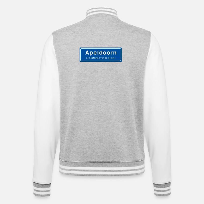 Panneau de toponyme d’Apeldoorn - Veste Teddy - gris chiné / blanc