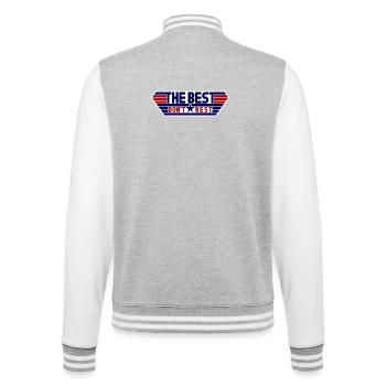 The best don't rest - College Sweat Jacket - heather grey/white - Back - Marisol (170cm)