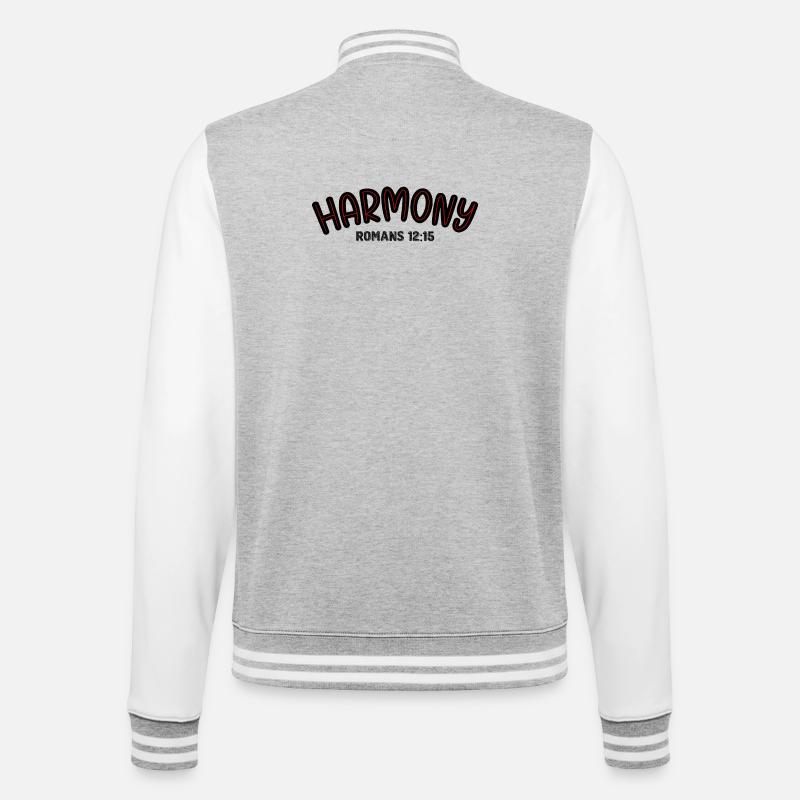 Typographie Harmony Red Line - Veste Teddy - gris chiné / blanc