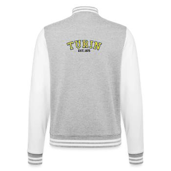 Turin Est.1975 - Veste Teddy - gris chiné / blanc - Dos - Marisol (170cm)