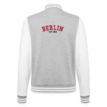 Berlin Est. 2006 - Veste Teddy - gris chiné / blanc - Dos - Marisol (170cm)