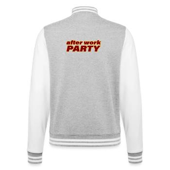 AFTER WORK PARTY - College-Sweatjacke - Grau meliert/Weiß - Hinten - Marisol (170cm)