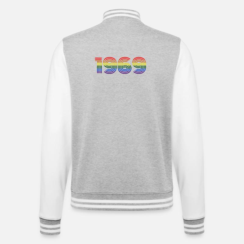 Rainbow 1969 - College Sweat Jacket - heather grey/white