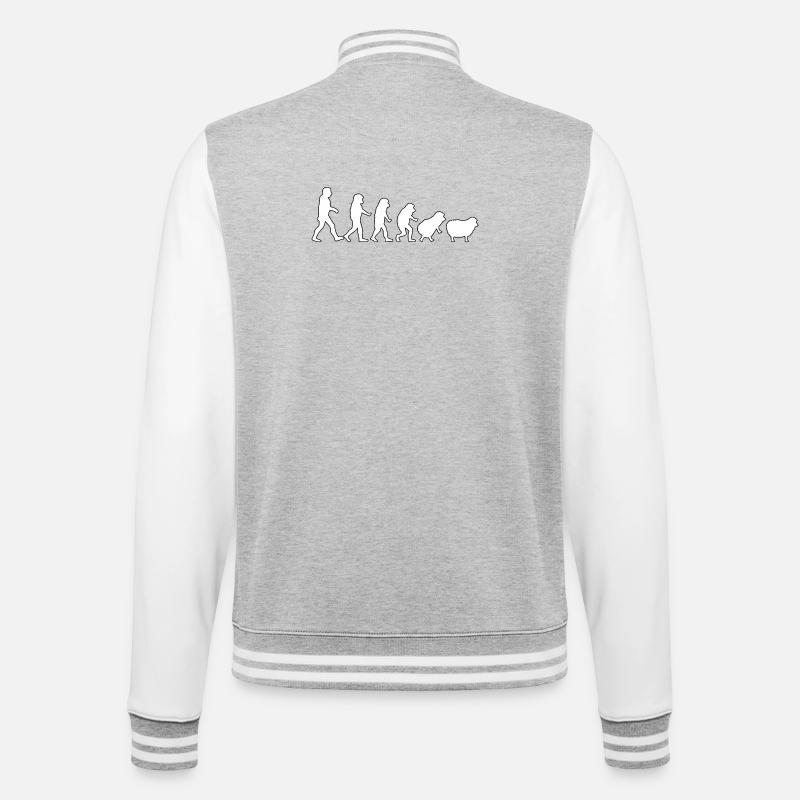 Evolution to Sheep: Herd Mindset - College Sweat Jacket - heather grey/white
