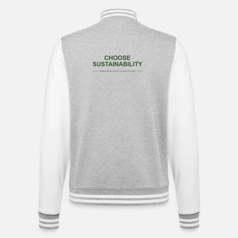Choisissez la durabilité - Veste Teddy - gris chiné / blanc