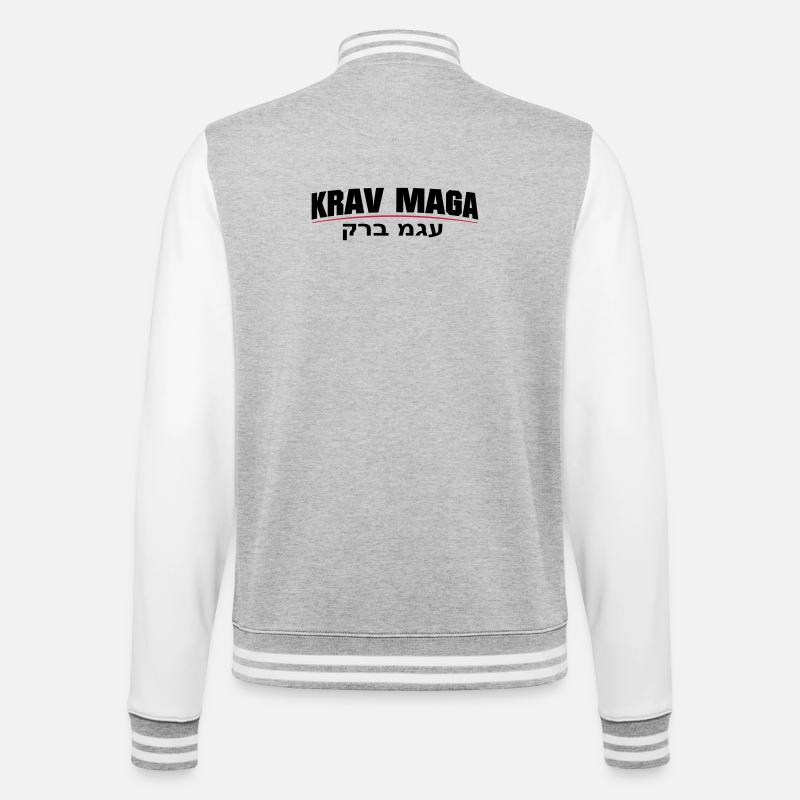 KravMaga Original - College-Sweatjacke - Grau meliert/Weiß