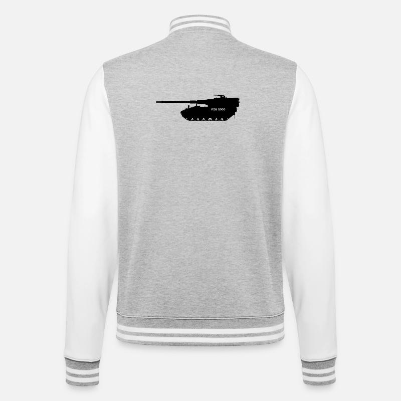 Panzerhaubitze 2000 - College Sweat Jacket - heather grey/white