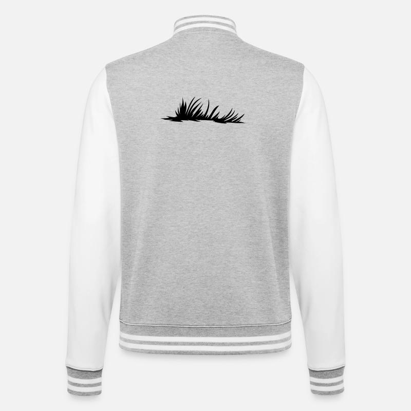 wiese meadow - College-Sweatjacke - Grau meliert/Weiß