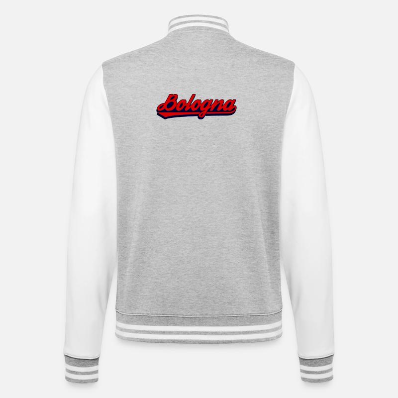 Bologna Script Rétro Design - Veste Teddy - gris chiné / blanc