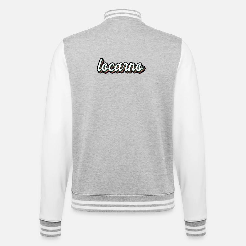 Locarno Rainbow Script - College Sweat Jacket - heather grey/white