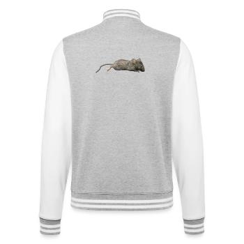 Mouse - College Sweat Jacket - heather grey/white - Back - Marisol (170cm)