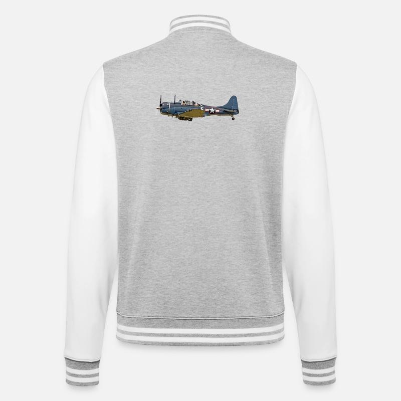 SBD Dauntless - College Sweat Jacket - heather grey/white