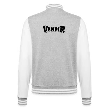 Vampire - College Sweat Jacket - heather grey/white - Back - Marisol (170cm)