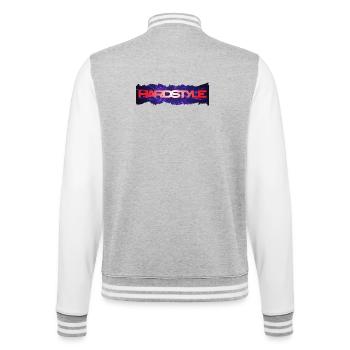 Hardstyle Neon Burst Logo - College Sweat Jacket - heather grey/white - Back - Marisol (170cm)