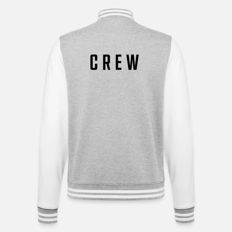 crew - College Sweat Jacket - heather grey/white