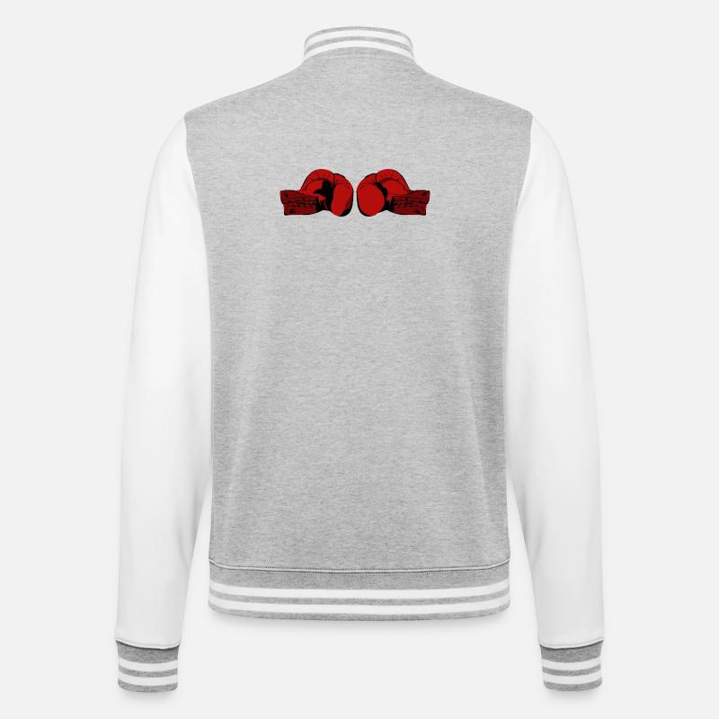 boxing gloves - Veste Teddy - gris chiné / blanc
