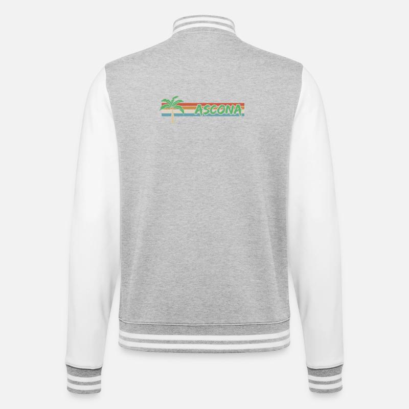 Sun Ascona - College Sweat Jacket - heather grey/white