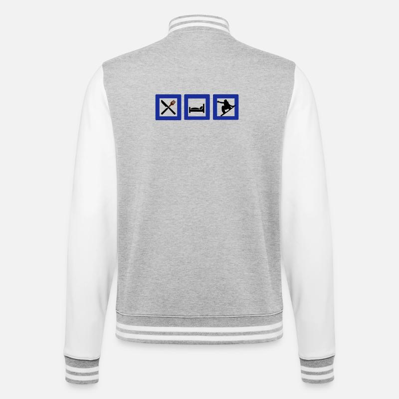 snowboard - College-Sweatjacke - Grau meliert/Weiß