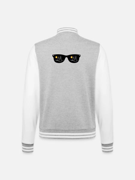 sail - College Sweat Jacket - heather grey/white