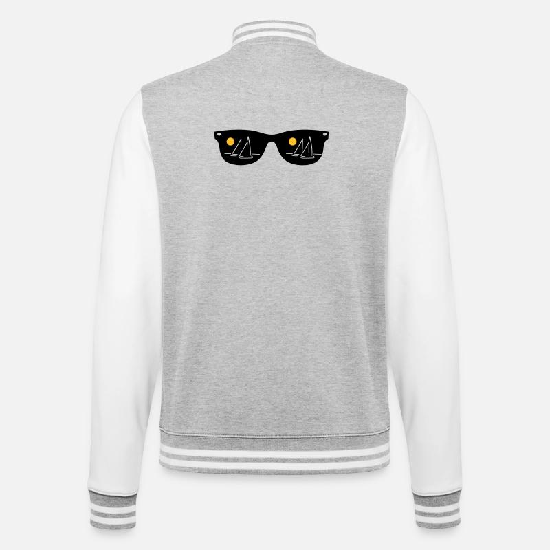 naviguer - Veste Teddy - gris chiné / blanc