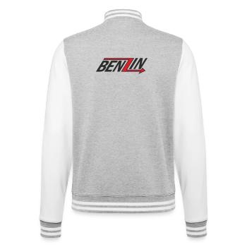 BENZIN - College-Sweatjacke - Grau meliert/Weiß - Hinten - Marisol (170cm)