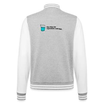 Glass fully empty - College Sweat Jacket - heather grey/white - Back - Marisol (170cm)