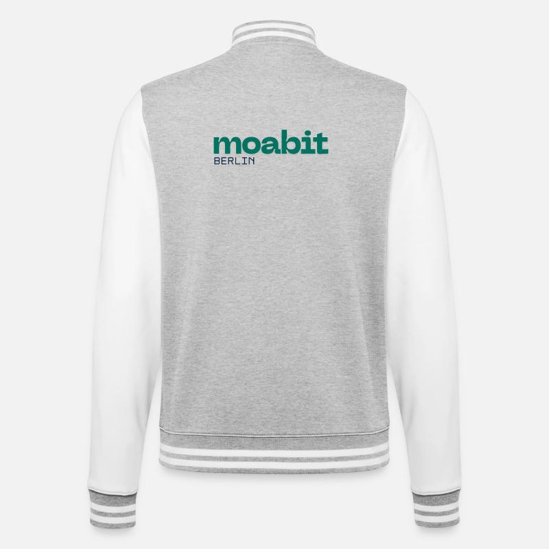 Moabit Berlin Beau design simple - Veste Teddy - gris chiné / blanc