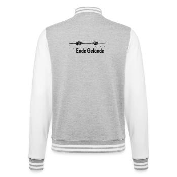 Ende Gelaende - College-Sweatjacke - Grau meliert/Weiß - Hinten - Marisol (170cm)
