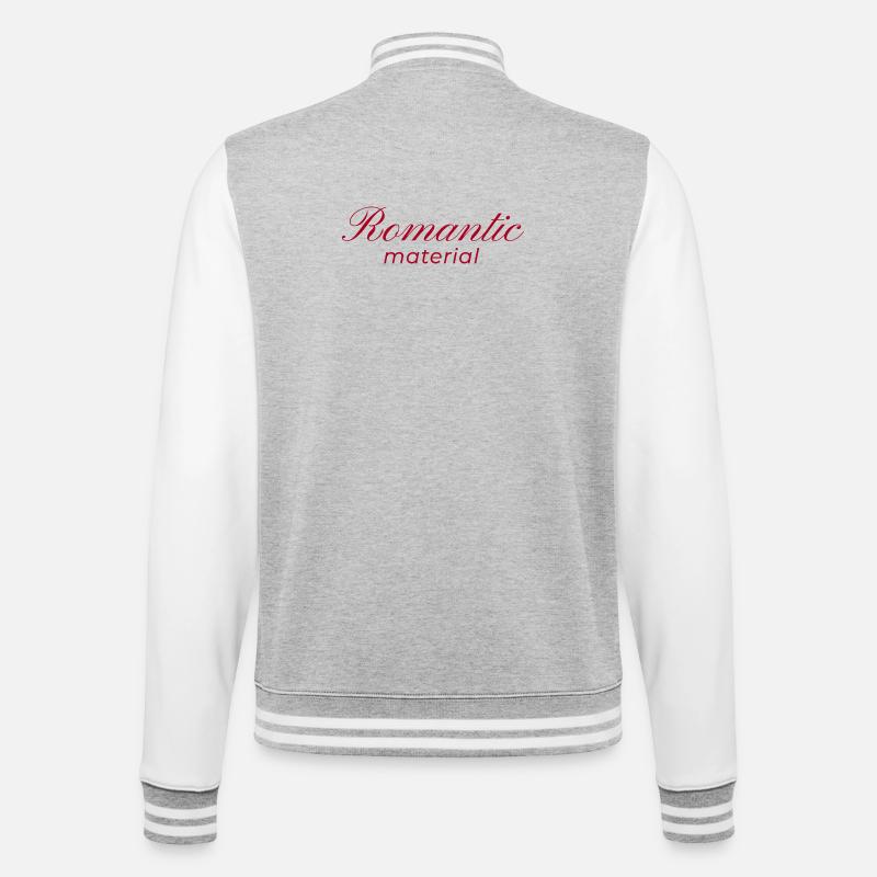 Typography Design Romantic Material - College Sweat Jacket - heather grey/white