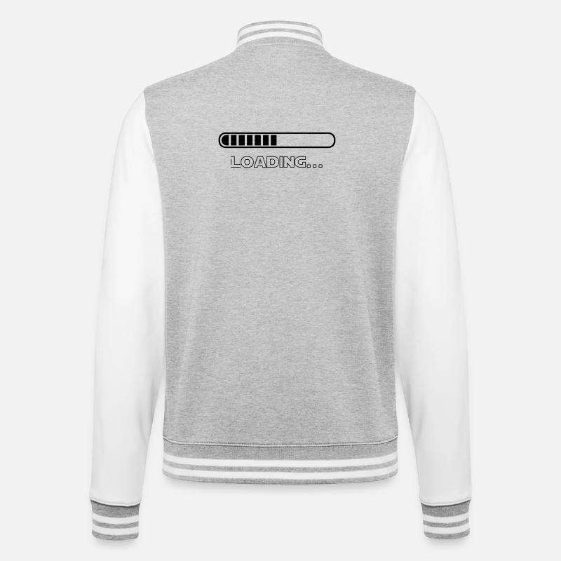 Loading - College Sweat Jacket - heather grey/white