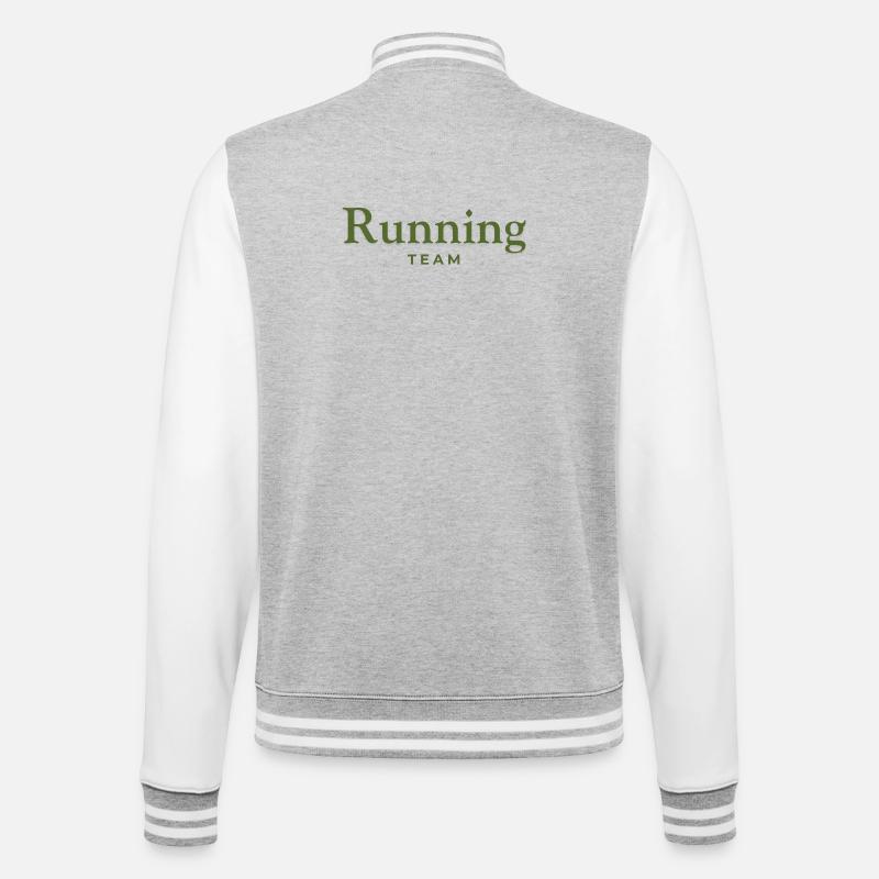 Équipe de course - Veste Teddy - gris chiné / blanc