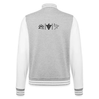 Pure nature - College Sweat Jacket - heather grey/white - Back - Marisol (170cm)