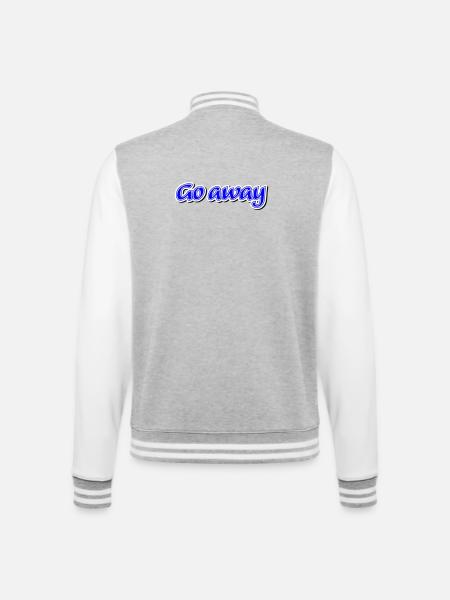 Go away Claim - Vectorgraphic - College Sweat Jacket - heather grey/white