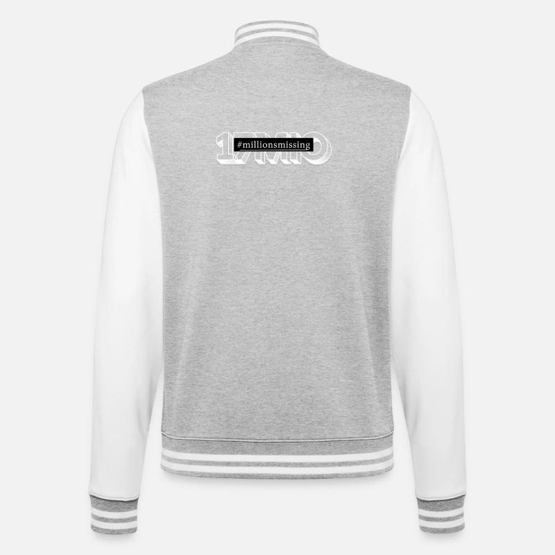 ME/CFS millionsmissing white - College Sweat Jacket - heather grey/white