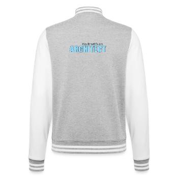 ARCHITECT - College-Sweatjacke - Grau meliert/Weiß - Hinten - Marisol (170cm)