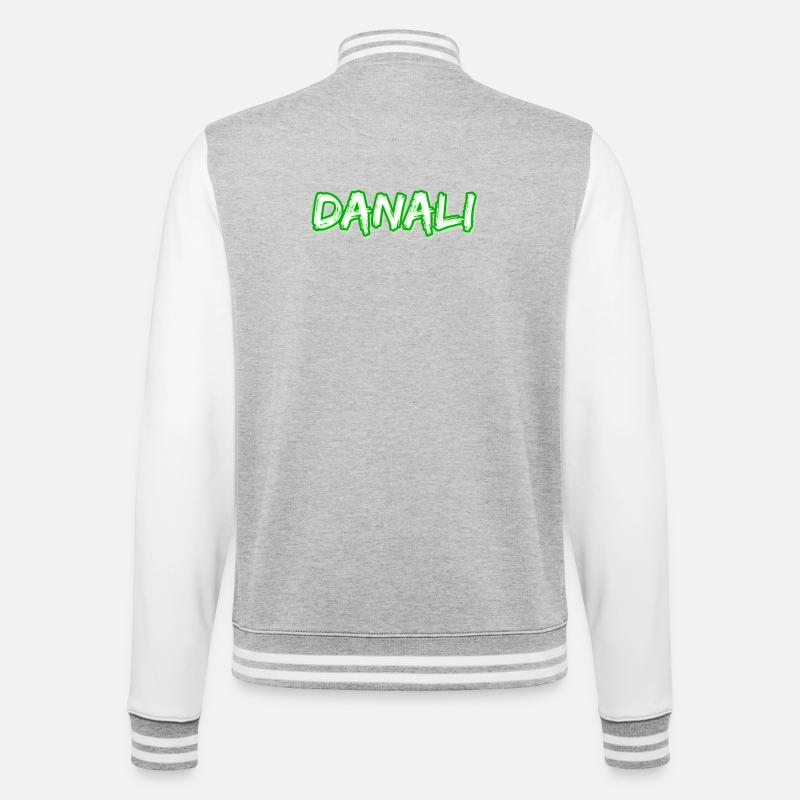 Danali - College Sweat Jacket - heather grey/white