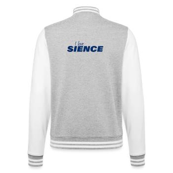 I LOVE SCIENCE - College-Sweatjacke - Grau meliert/Weiß - Hinten - Marisol (170cm)