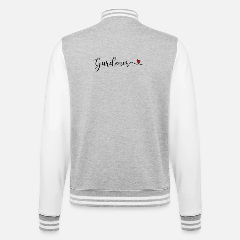 Jardinier - Veste Teddy - gris chiné / blanc