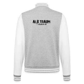 ALB TRAUM_ love schwäbische alb - College-Sweatjacke - Grau meliert/Weiß - Hinten - Marisol (170cm)