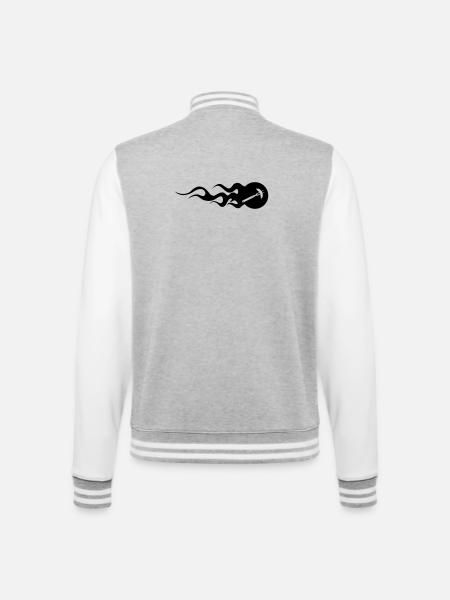 BBQ - Barbecue - College Sweat Jacket - heather grey/white
