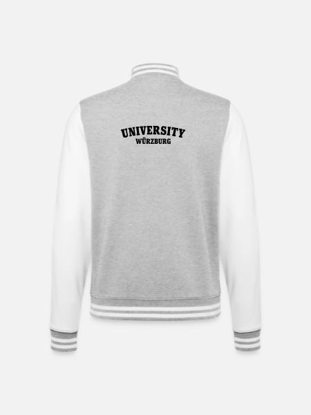 University of Würzburg - College Sweat Jacket - heather grey/white