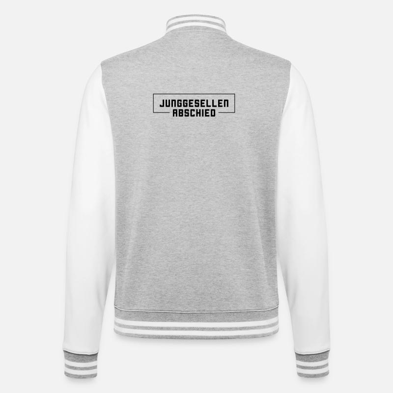 Junggesellenabschied Jga - College-Sweatjacke - Grau meliert/Weiß
