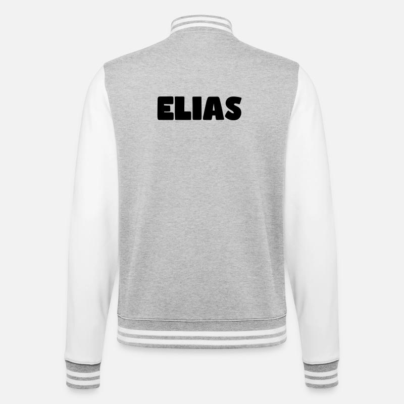 Nom d’Elias - Veste Teddy - gris chiné / blanc