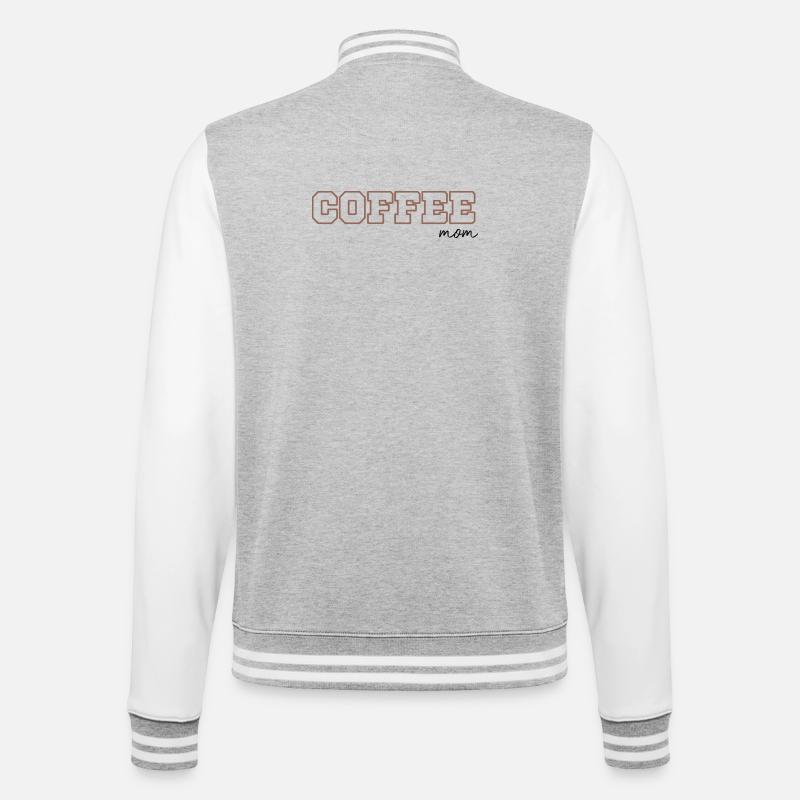 Coffee Mom - College Sweat Jacket - heather grey/white
