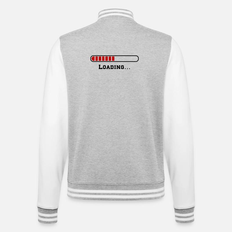 Loading - College Sweat Jacket - heather grey/white