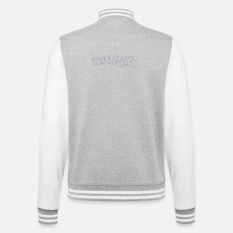Bratislava Bubble - College Sweat Jacket - heather grey/white
