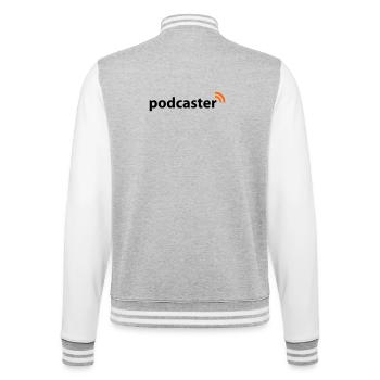 Podcaster | Funk | Wlan - College Sweat Jacket - heather grey/white - Back - Marisol (170cm)
