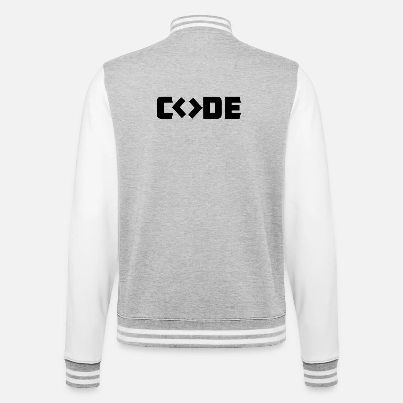 Programmer Code - College Sweat Jacket - heather grey/white